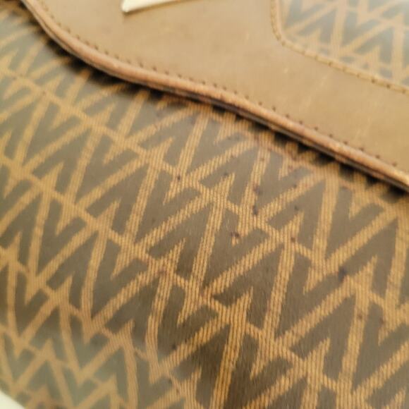 Mario Valentino V Bag Clutch Envelope Vintage Handbag Zip Designe Italian Brown - Picture 9 of 11